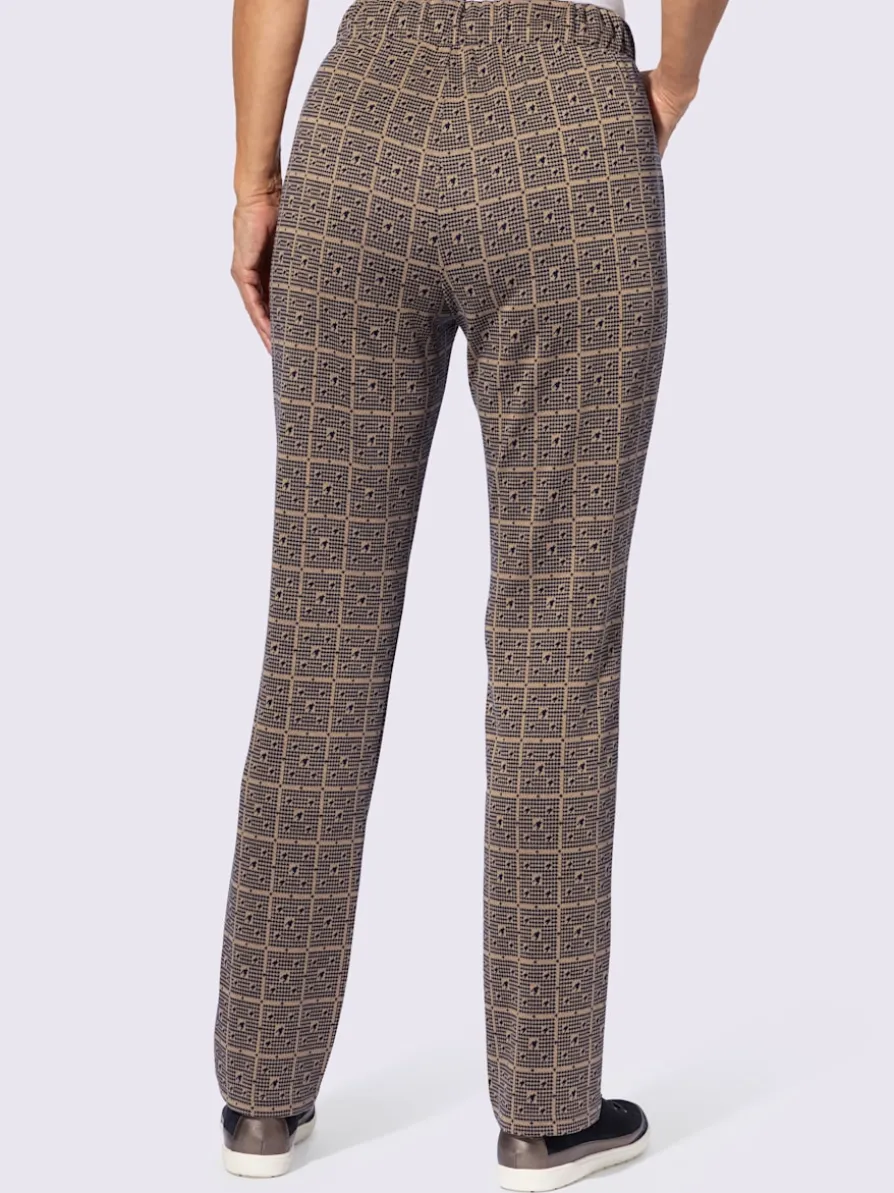 Pantalon en jersey qualité jacquard bicolore