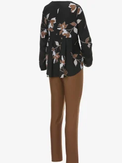 Pantalon extensible femme avec poches à glissière