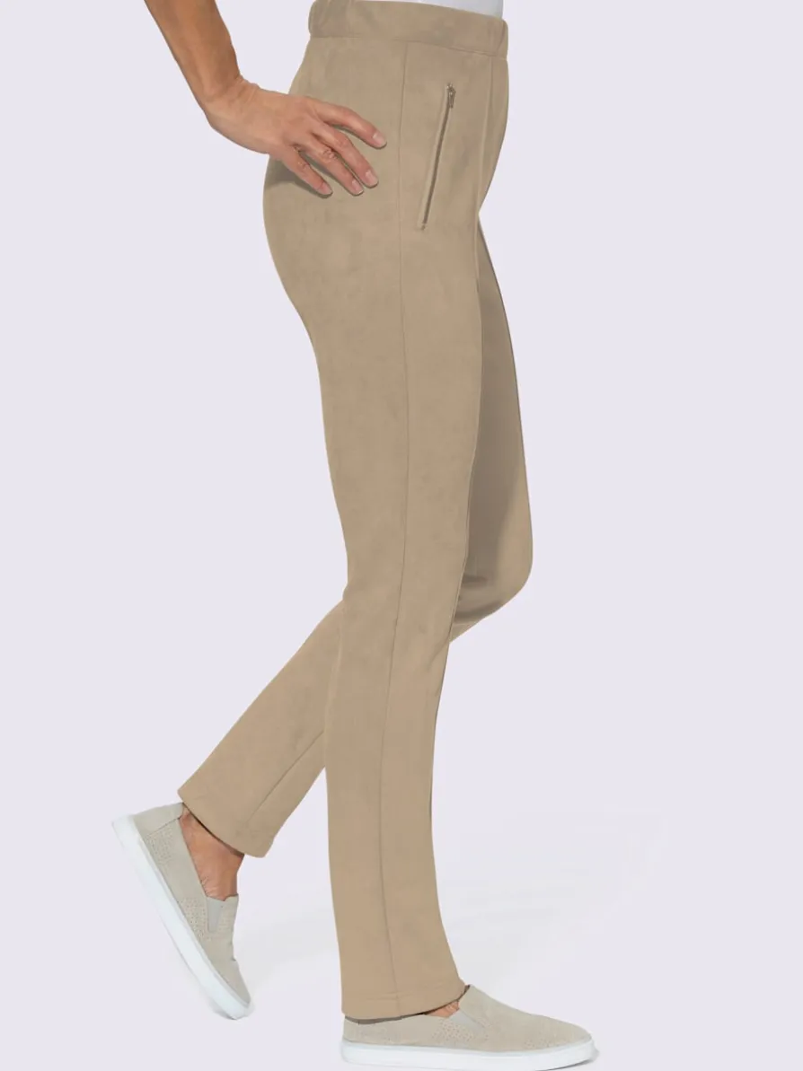 Pantalon imitation cuir velours douce
