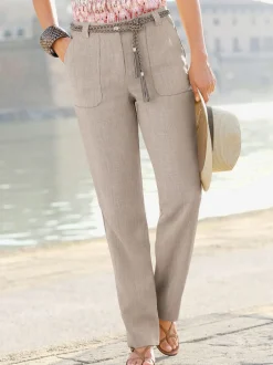 Pantalon imitation lin