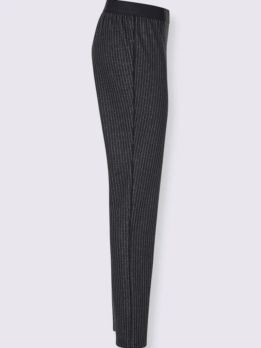 Pantalon motif tendance avec liseré contrastant