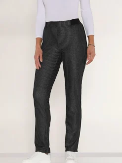 Pantalon motif tendance avec liseré contrastant