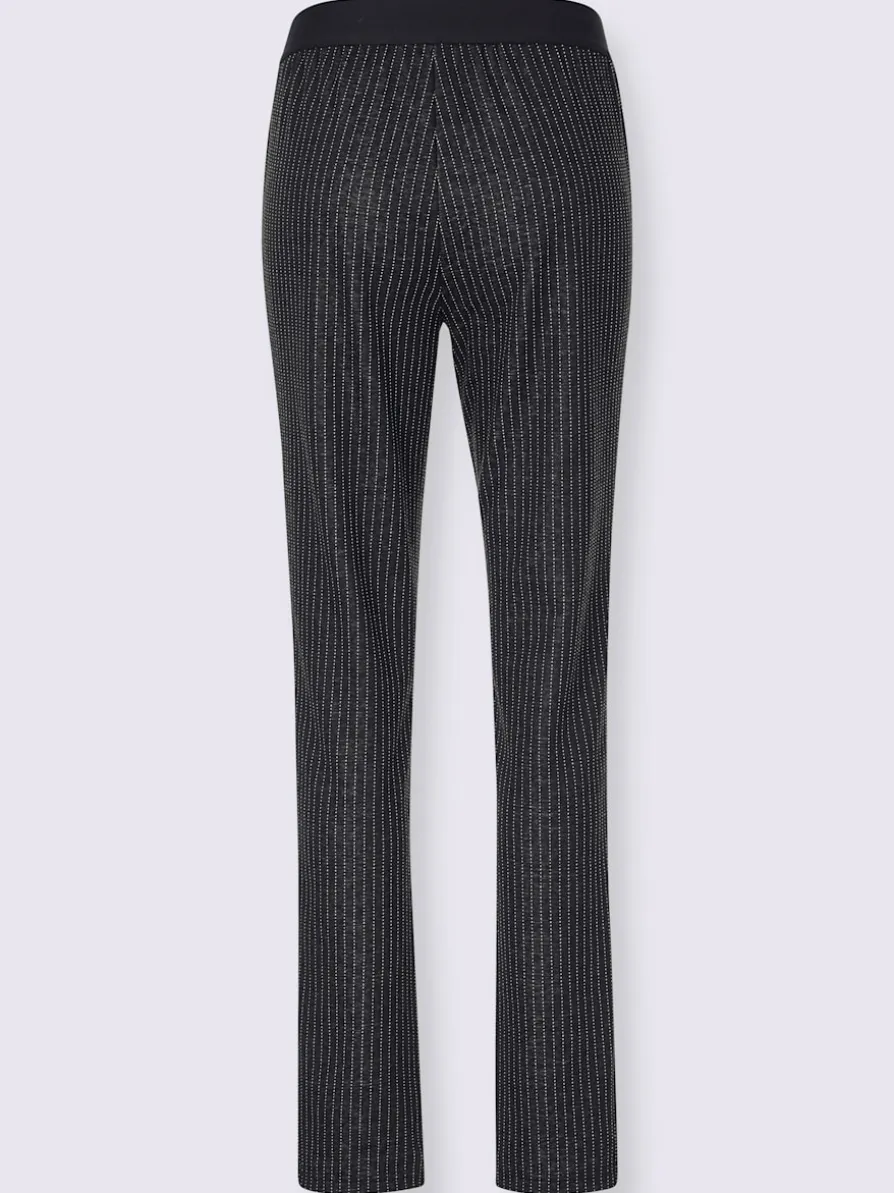 Pantalon motif tendance avec liseré contrastant