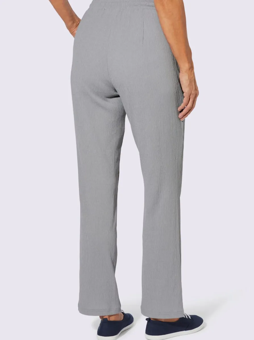 Pantalon qualité froissée, repassage superflu