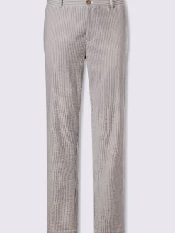 Pantalon seersucker à repassage superflu