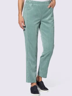 Pantalon velours coutures de séparation affinantes