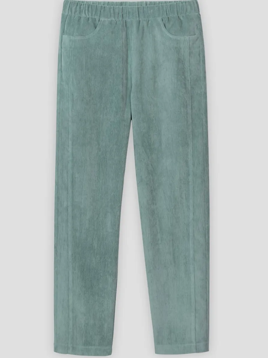 Pantalon velours coutures de séparation affinantes