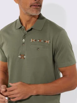 Polo avec broderie country