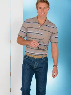 Polo homme manches courtes à rayures