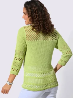 Pull ajouré 50% coton