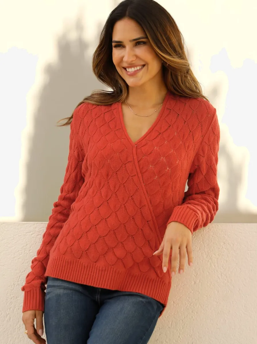 Pull ajouré motif ajouré intégral