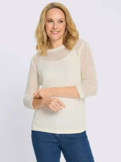 Pull ajouré motif ajouré léger