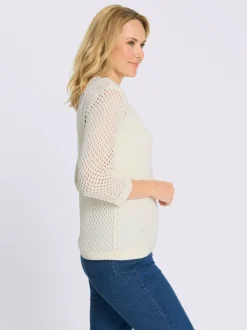 Pull ajouré motif ajouré léger