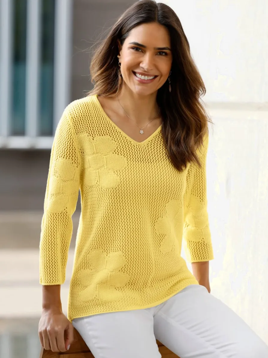 Pull ajouré motif ajouré léger