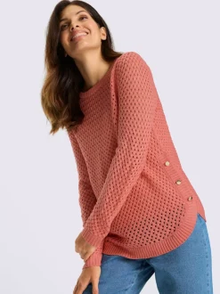 Pull ajouré motif ajouré léger
