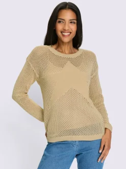 Pull ajouré pur coton