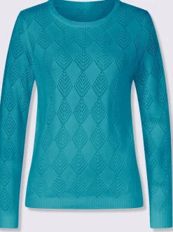 Pull ajouré superbe motif losanges ajouré