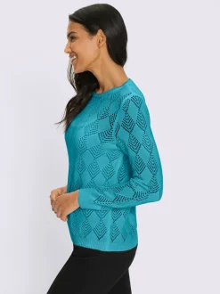 Pull ajouré superbe motif losanges ajouré