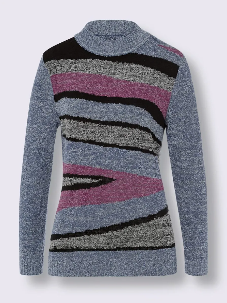 Pull bouclé col montant chaud