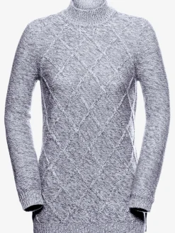 Pull chaud avec motifs losange tricotés