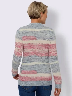 Pull à col montant aspect chiné tendance