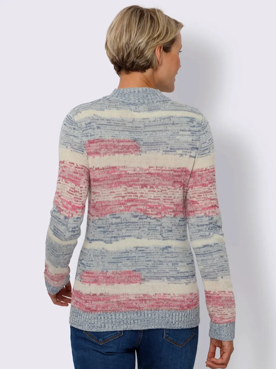 Pull à col montant aspect chiné tendance
