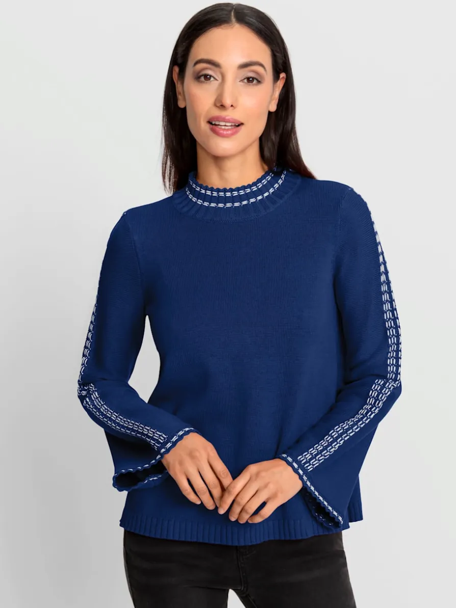 Pull à col montant 50% coton