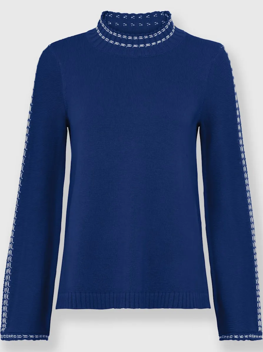 Pull à col montant 50% coton