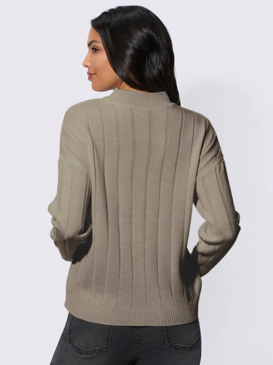 Pull à col montant mancherons tendance