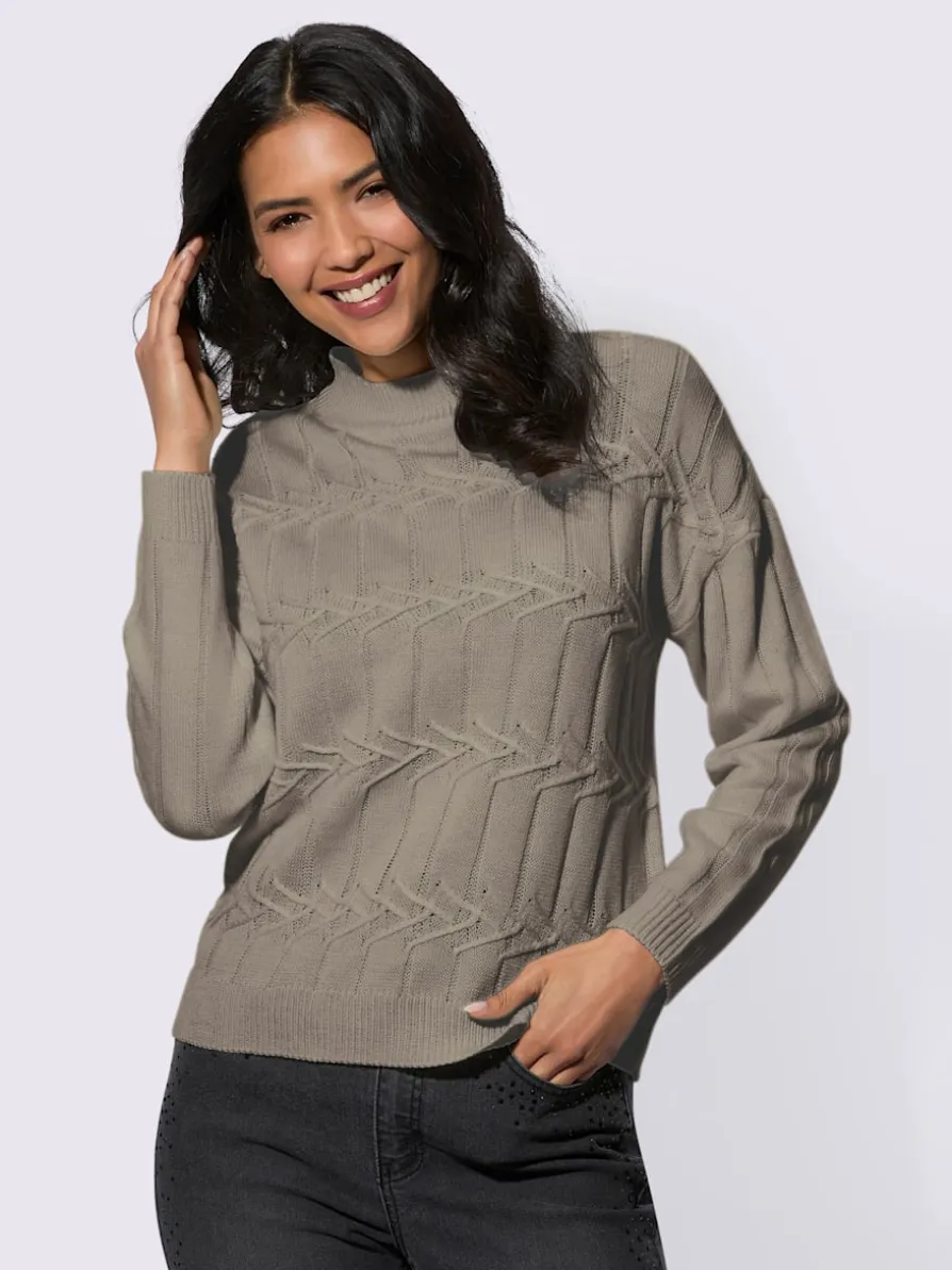 Pull à col montant mancherons tendance