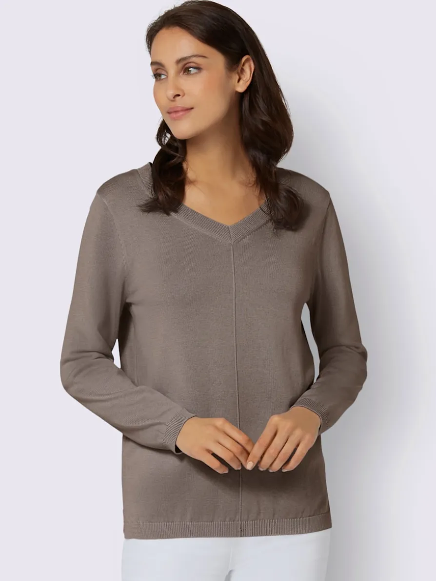 Pull à encolure en v 100% coton pima