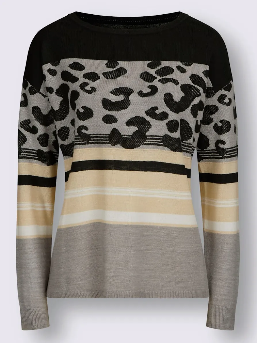 Pull encolure ronde coupe décontractée aux épaules
