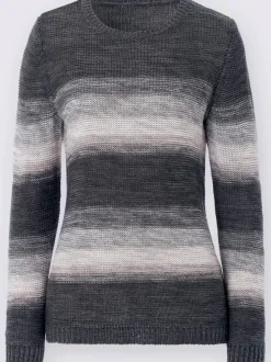 Pull encolure ronde dégradé de couleurs actuel
