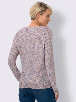 Pull encolure ronde jolie structure tricot