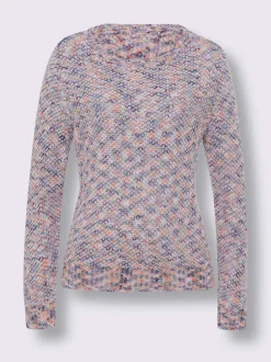Pull encolure ronde jolie structure tricot