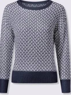 Pull encolure ronde mancherons tendance