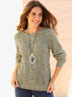 Pull encolure ronde superbe motif torsadé