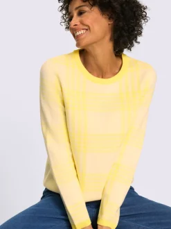 Pull encolure ronde superbe tricot jacquard