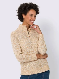 Pull en tricot fil fantaisie décoratif