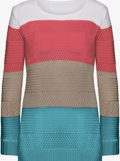 Pull femme détails graphiques tricotés