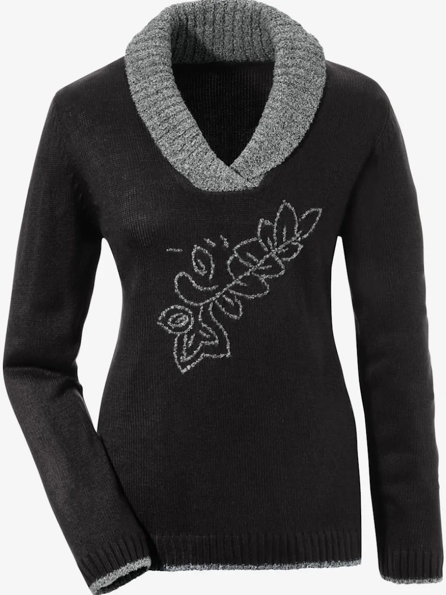 Pull féminin avec détails de broderie brillante