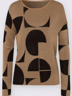 Pull jacquard mancherons tendance