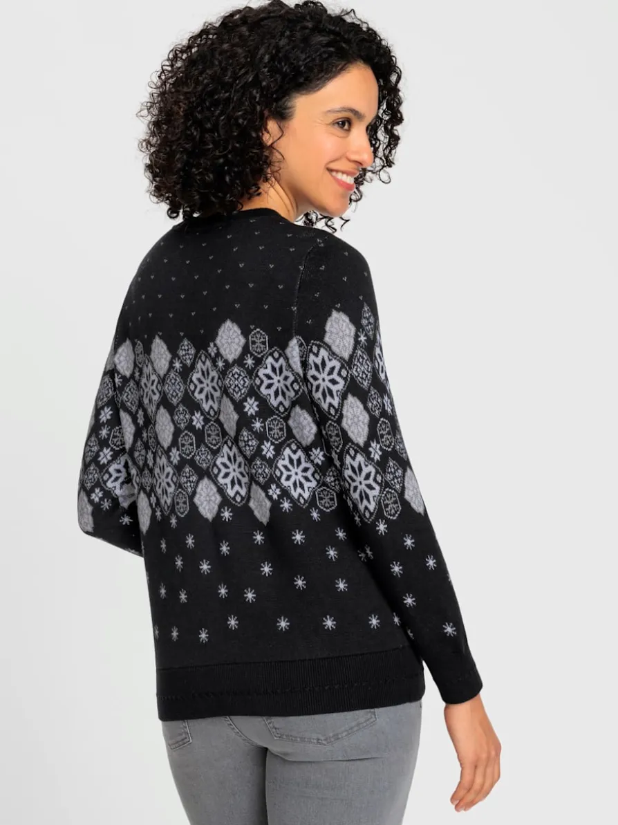 Pull jacquard qualité coton