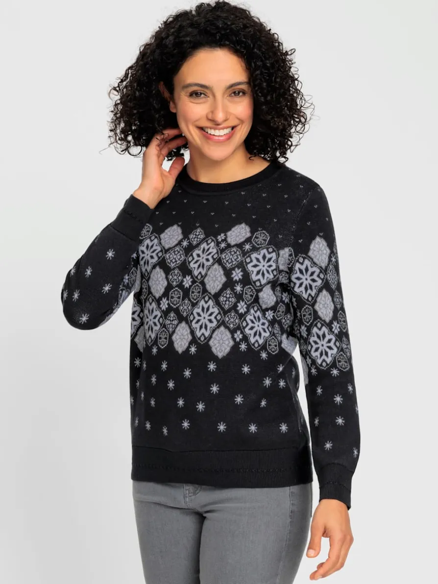 Pull jacquard qualité coton