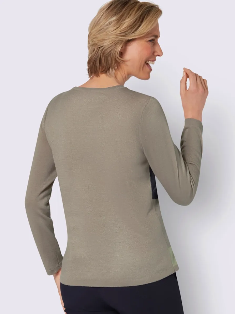 Pull jacquard tricot jacquard devant
