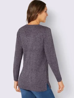 Pull long fil chiné doux