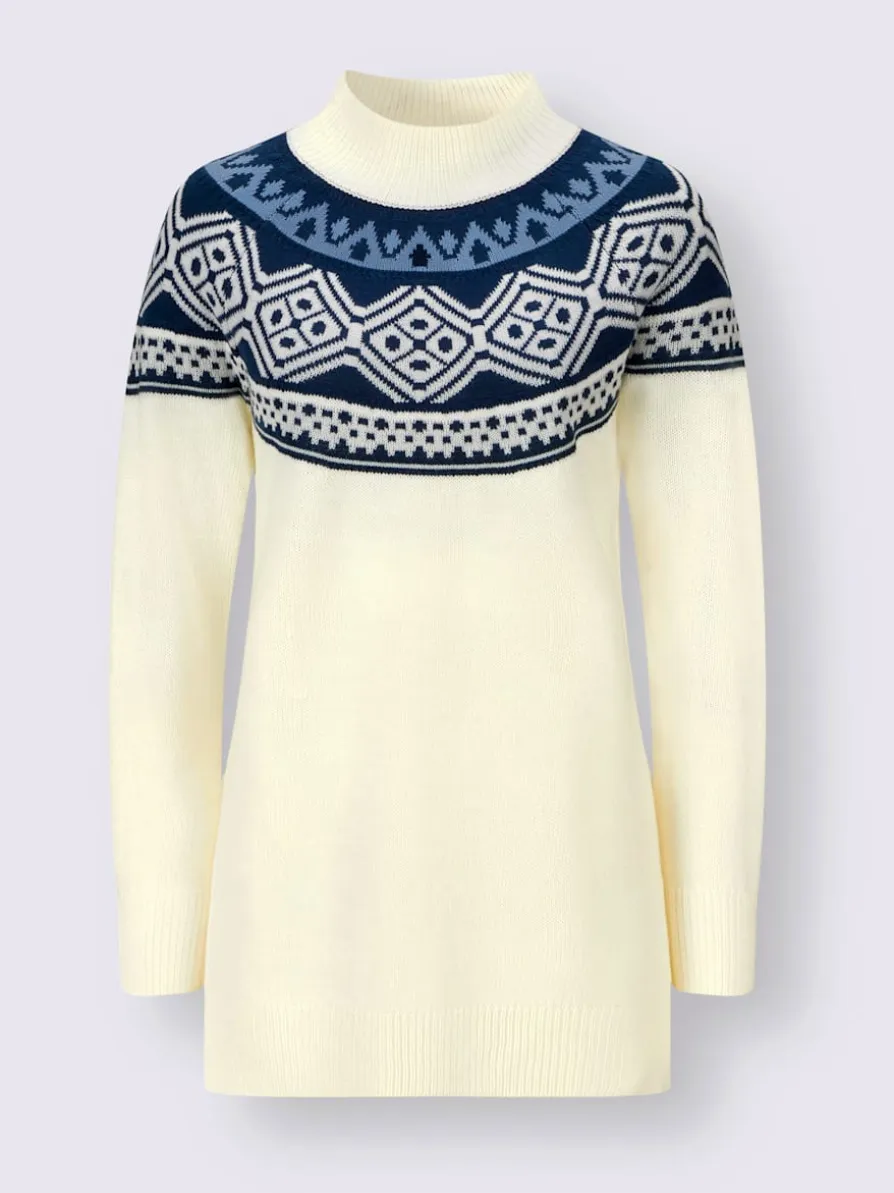Pull long joli motif norvégien