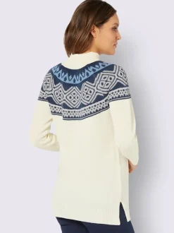 Pull long joli motif norvégien