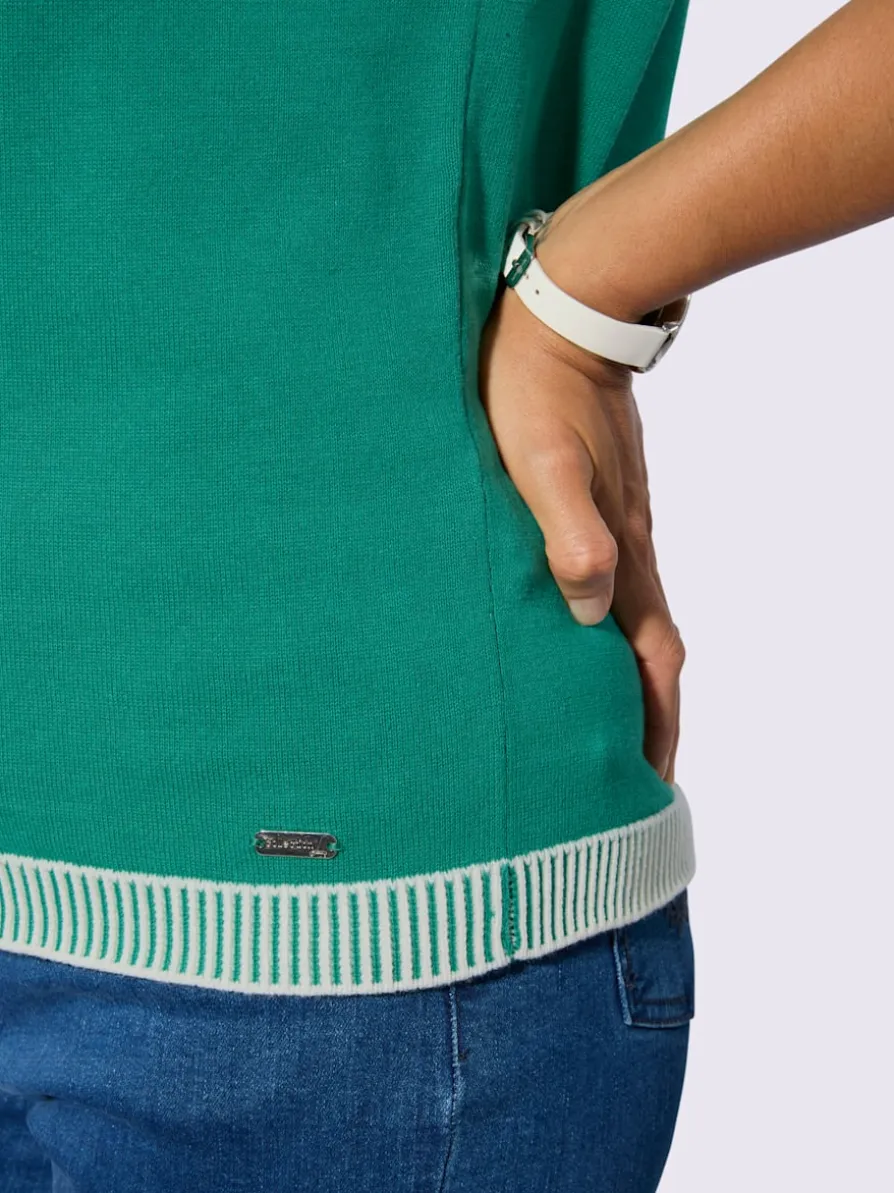 Pull à manches courtes contrastes sportifs