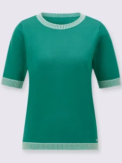 Pull à manches courtes contrastes sportifs